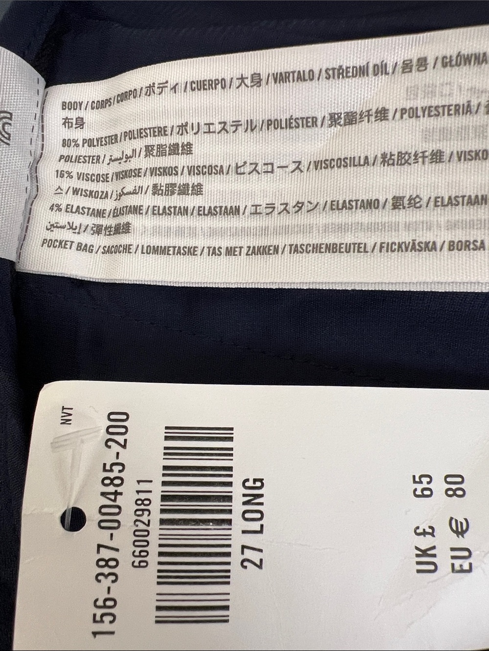 Abercrombie Curve Love Sloane Wide Leg Blue Trousers Pants Size 27 - Picture 10 of 12